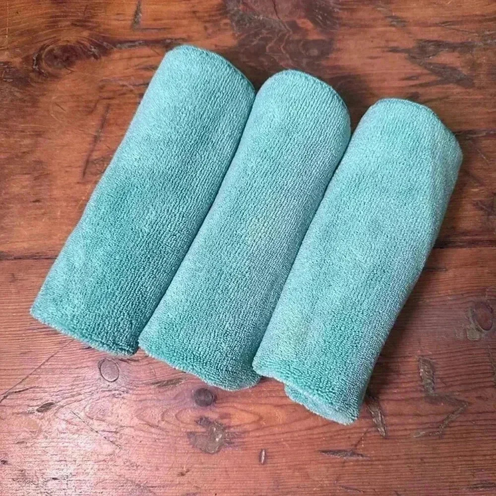 Chemical Guys Workhorse Professional Grade Microfiber Towel, Green, set of 3